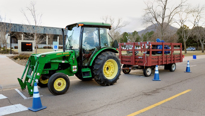 Hay Ride christmas tree lighting